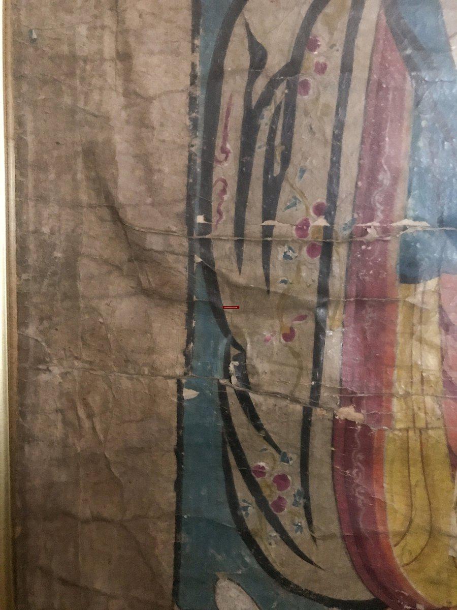 1110 Rare Pair of Large Antique Yao Ceremonial Painting Scrolls-WOVENSOULS-Antique-Vintage-Textiles-Art-Decor