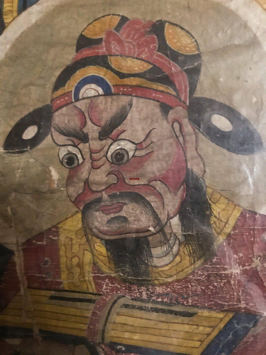 1110 Rare Pair of Large Antique Yao Ceremonial Painting Scrolls-WOVENSOULS-Antique-Vintage-Textiles-Art-Decor