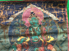 1112 Antique Buddhist Thangka Painting Art, Mongolia-WOVENSOULS-Antique-Vintage-Textiles-Art-Decor