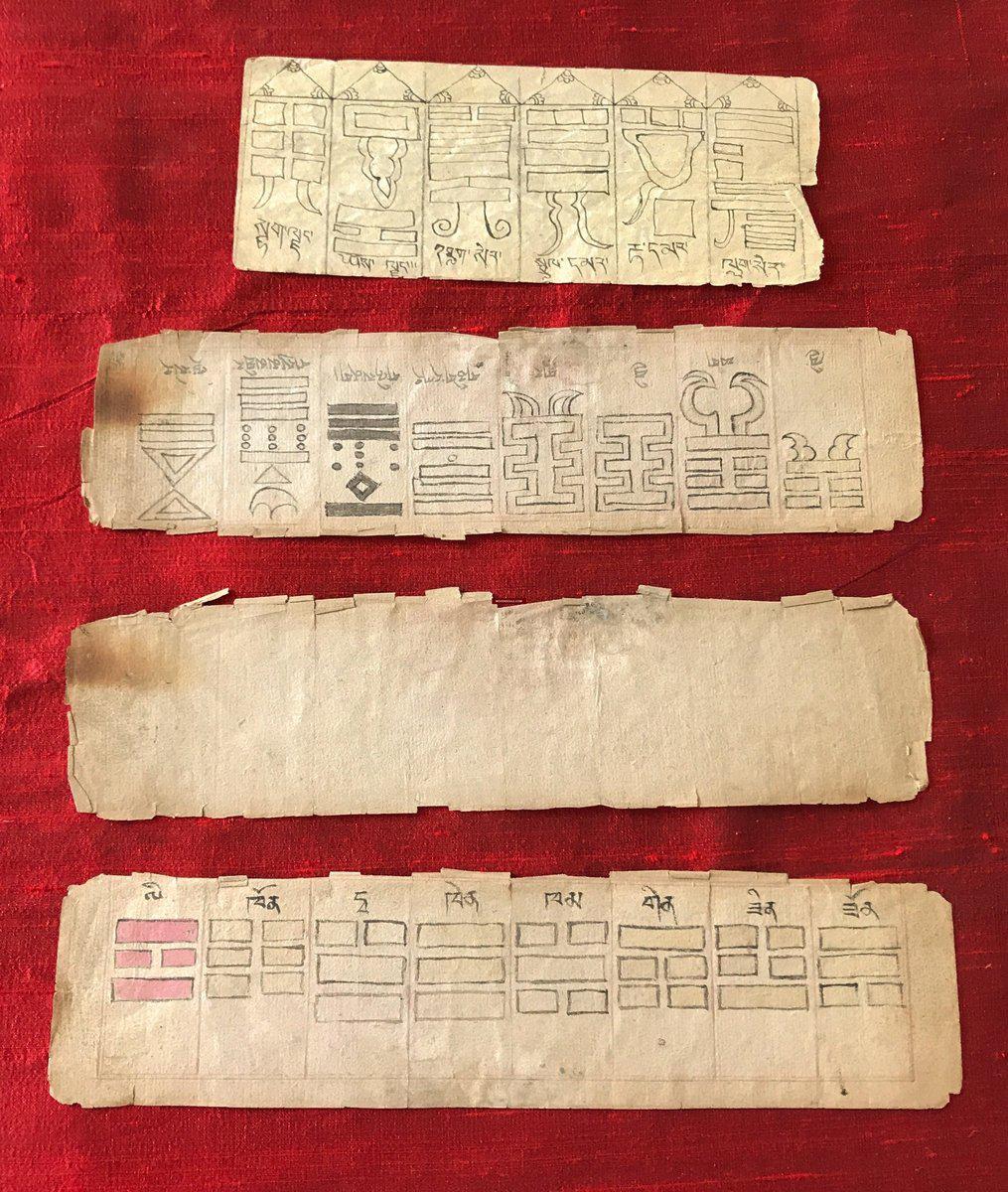 1115 Antique Tibetan Manuscript on Buddhist Architectural Design of Chorten Stupas-WOVENSOULS-Antique-Vintage-Textiles-Art-Decor