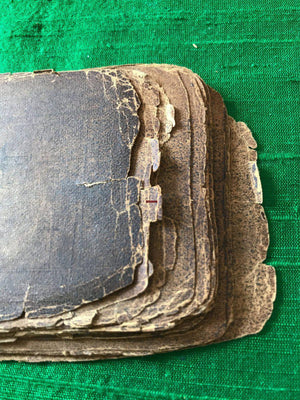 1116 Antique Tibetan Wood Block Printed Manuscript with Hand colored figures-WOVENSOULS-Antique-Vintage-Textiles-Art-Decor