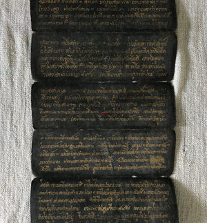 1119 LONG Antique Thai Pali Manuscript on Herbal Traditional Medicine - SOLD-WOVENSOULS-Antique-Vintage-Textiles-Art-Decor