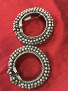 1137 Old Heavy Heirloom Silver Payal Anklets Indian Jewelry-WOVENSOULS-Antique-Vintage-Textiles-Art-Decor