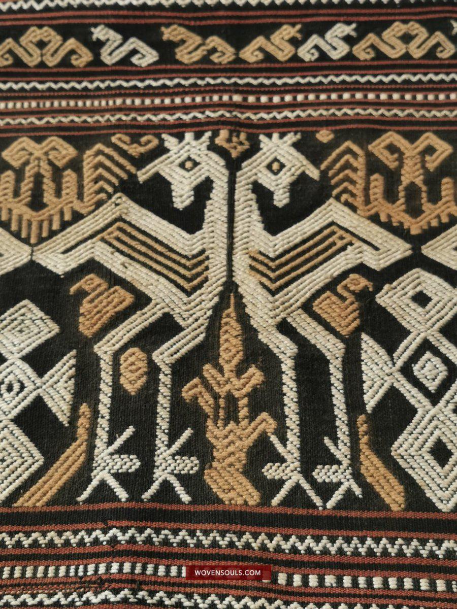 1144 Superb Old Sumba Ceremonial Weaving with Shells & Beads Lau Wuti Kau-WOVENSOULS-Antique-Vintage-Textiles-Art-Decor