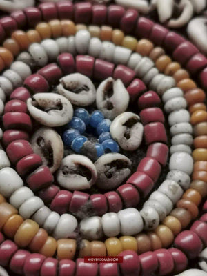 1144 Superb Old Sumba Ceremonial Weaving with Shells & Beads Lau Wuti Kau-WOVENSOULS-Antique-Vintage-Textiles-Art-Decor