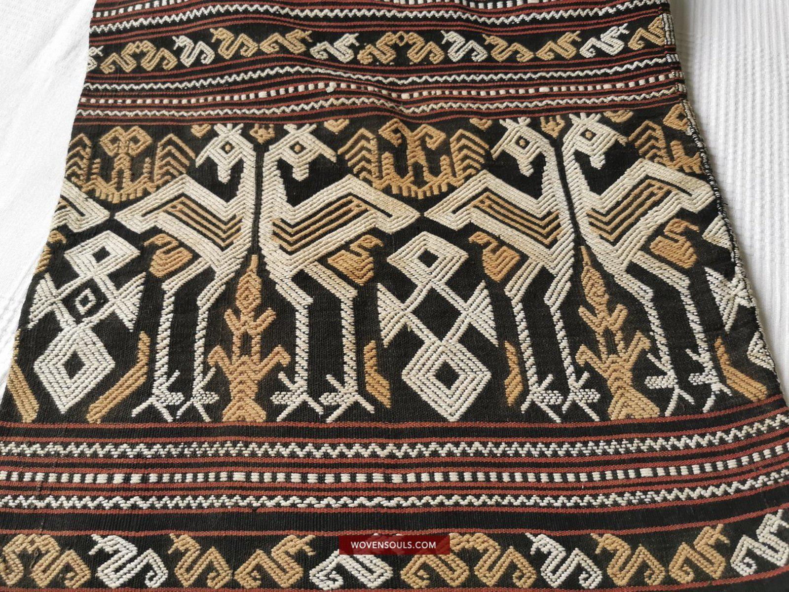 1144 Superb Old Sumba Ceremonial Weaving with Shells & Beads Lau Wuti Kau-WOVENSOULS-Antique-Vintage-Textiles-Art-Decor