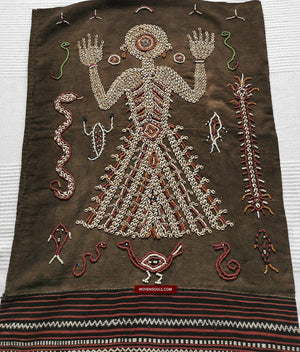 1144 Superb Old Sumba Ceremonial Weaving with Shells & Beads Lau Wuti Kau-WOVENSOULS-Antique-Vintage-Textiles-Art-Decor