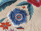 1146 Antique Floral Manila Manton Cantonese Shawl with Double Sided Embroidery-WOVENSOULS-Antique-Vintage-Textiles-Art-Decor