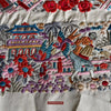 1147 Antique Double Sided Embroidery Manila Manton - Cantonese Embroidery-WOVENSOULS Antique Textiles &amp; Art Gallery