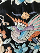 1152 Antique Double Sided Embroidery Manila Manton - Cantonese Embroidery with Peacocks-WOVENSOULS-Antique-Vintage-Textiles-Art-Decor