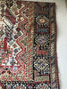 1540 Antique White Field Shekarlou Shekarlu Qashqai Rug with Animals in the Border - NFS-WOVENSOULS-Antique-Vintage-Textiles-Art-Decor