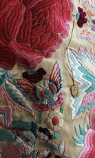 1157 Antique Double Sided Embroidery Manila Manton - Cantonese Embroidery with faces-WOVENSOULS-Antique-Vintage-Textiles-Art-Decor