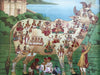 1158 SOLD Ravi Varma Press - Anant Shivaji Desai Print - Rare Subject - Holy Cow with 84 Gods-WOVENSOULS-Antique-Vintage-Textiles-Art-Decor