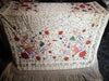 1161 Antique Double Sided Embroidery Manila Manton - Cantonese Embroidery - White Base-WOVENSOULS-Antique-Vintage-Textiles-Art-Decor