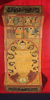 1162 SOLD Vintage Burmese Parabaik Manuscript on Palm Leaf-WOVENSOULS-Antique-Vintage-Textiles-Art-Decor