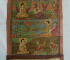 1163 Antique Burmese Parabaik Manuscript on Palm Leaf-WOVENSOULS-Antique-Vintage-Textiles-Art-Decor