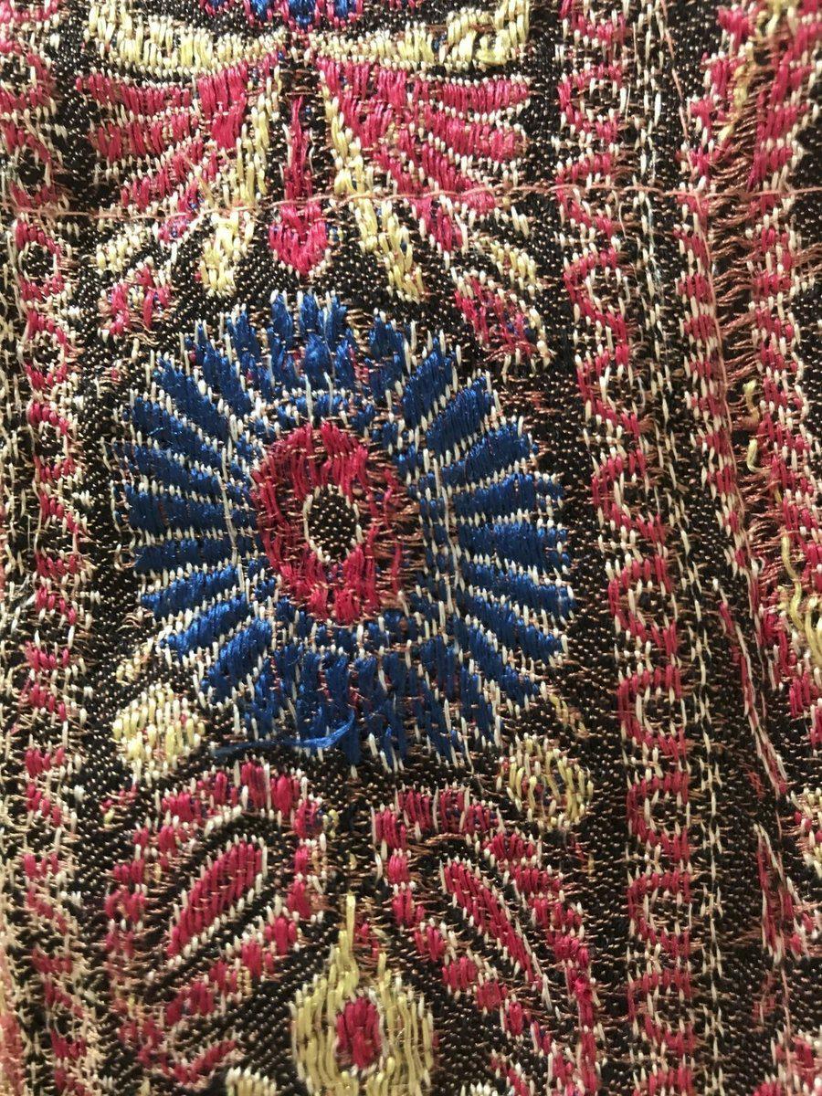 1165 SOLD Antique Kashmir Shawl Masterpiece Fragment - Pink Field with Silk - Rare-WOVENSOULS-Antique-Vintage-Textiles-Art-Decor