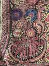 1165 SOLD Antique Kashmir Shawl Masterpiece Fragment - Pink Field with Silk - Rare-WOVENSOULS-Antique-Vintage-Textiles-Art-Decor
