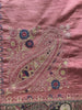 1165 SOLD Antique Kashmir Shawl Masterpiece Fragment - Pink Field with Silk - Rare-WOVENSOULS-Antique-Vintage-Textiles-Art-Decor