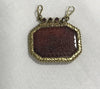 1169 SOLD Agate Pendant with Inscription with Gold Casing-WOVENSOULS-Antique-Vintage-Textiles-Art-Decor