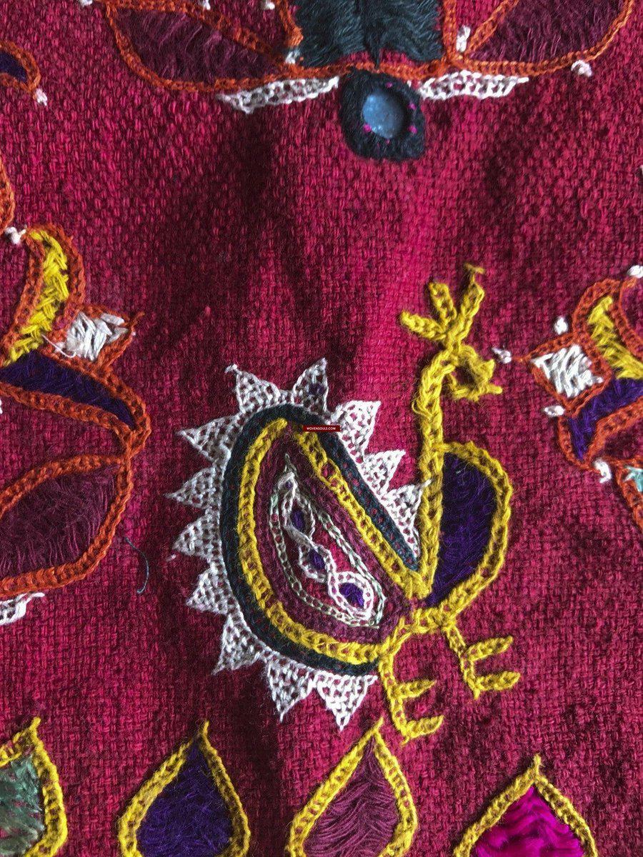 1174 Vintage Ghodiyu Cradle Cloth Embroidery Indian Textile Art 