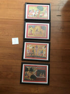 1182 PRINT - Set of 4 Prints of Indian Miniature Paintings-WOVENSOULS-Antique-Vintage-Textiles-Art-Decor