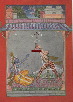 1188 PRINT - Set of 4 Prints of Indian Miniature Paintings-WOVENSOULS-Antique-Vintage-Textiles-Art-Decor