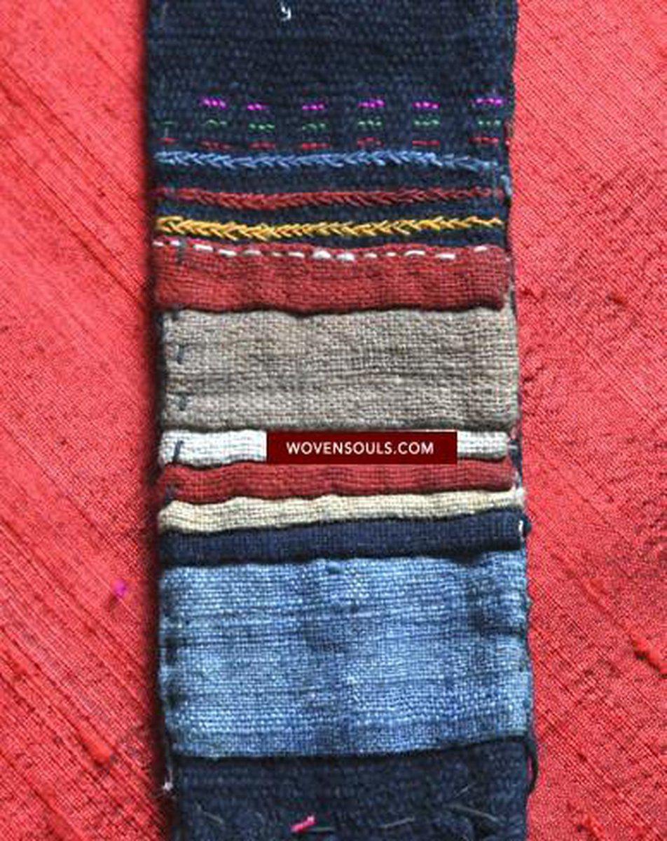 119 Vintage Akha Hilltribe Textile Ornament-WOVENSOULS-Antique-Vintage-Textiles-Art-Decor