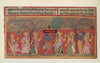 1191 - Printed of Indian Miniature Painting-WOVENSOULS-Antique-Vintage-Textiles-Art-Decor