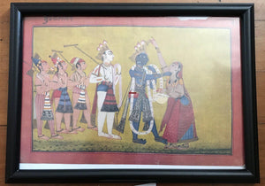 1194 - Print of Indian Miniature Painting-WOVENSOULS-Antique-Vintage-Textiles-Art-Decor