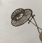 1208 Miniature Silver Strainer-WOVENSOULS-Antique-Vintage-Textiles-Art-Decor