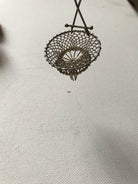 1208 Miniature Silver Strainer-WOVENSOULS-Antique-Vintage-Textiles-Art-Decor