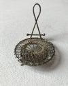 1208 Miniature Silver Strainer-WOVENSOULS-Antique-Vintage-Textiles-Art-Decor