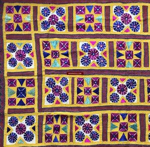 1212 Vintage Gujarat Embroidery Home Decor-WOVENSOULS-Antique-Vintage-Textiles-Art-Decor
