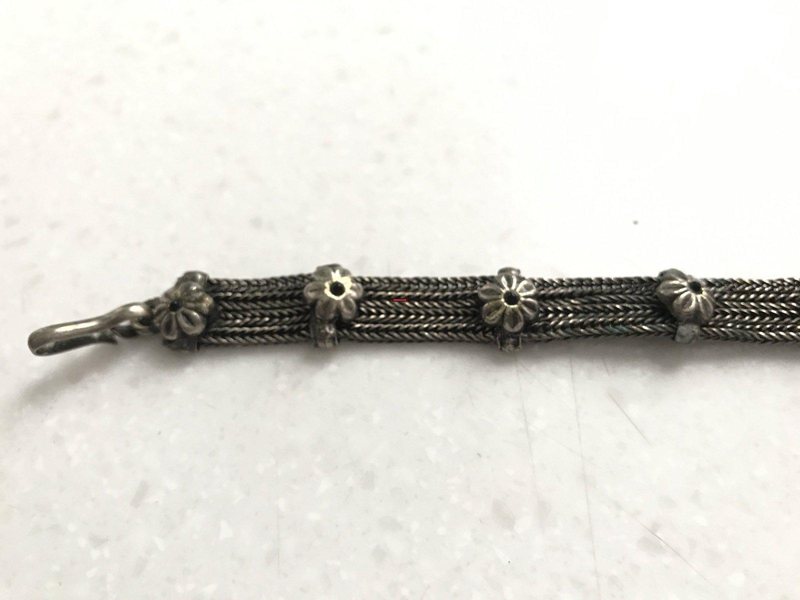 1213 Vintage Indischer Silberschmuck - Taillengürtel - Kandoro-WOVENSOULS-Antike-Vintage-Textilien-Kunst-Dekor