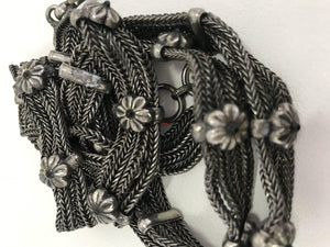 1213 Vintage Indian Silver Jewelry - Waist Belt - Kandoro-WOVENSOULS-Antique-Vintage-Textiles-Art-Decor