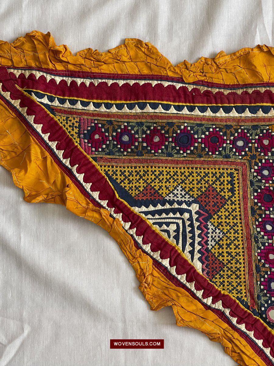 1216 Rare Vintage Ceremonial Camel Cover with Embroidery - Sindh / Rajasthan-WOVENSOULS-Antique-Vintage-Textiles-Art-Decor