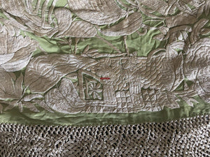 1217 Majestic Antique Double Sided Embroidery Manila Manton - Cantonese Embroidery-WOVENSOULS-Antique-Vintage-Textiles-Art-Decor