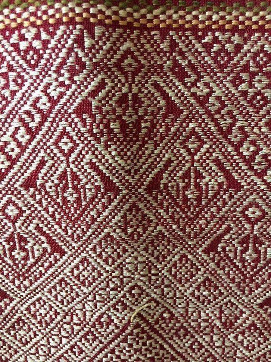 Tessitura di seta vintage del Laos del 1218 - Stola-WOVENSOULS-Arredamento artistico-tessile-vintage-antico