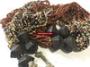 1221- Antique Tribal Bead Wedding Necklace with 8 Bronze beads - Odisha-WOVENSOULS-Antique-Vintage-Textiles-Art-Decor