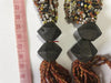 1221- Antique Tribal Bead Wedding Necklace with 8 Bronze beads - Odisha-WOVENSOULS-Antique-Vintage-Textiles-Art-Decor