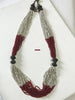 1222 Antique Tribal Bead Necklace with Glass and Bronze beads - Odisha-WOVENSOULS-Antique-Vintage-Textiles-Art-Decor