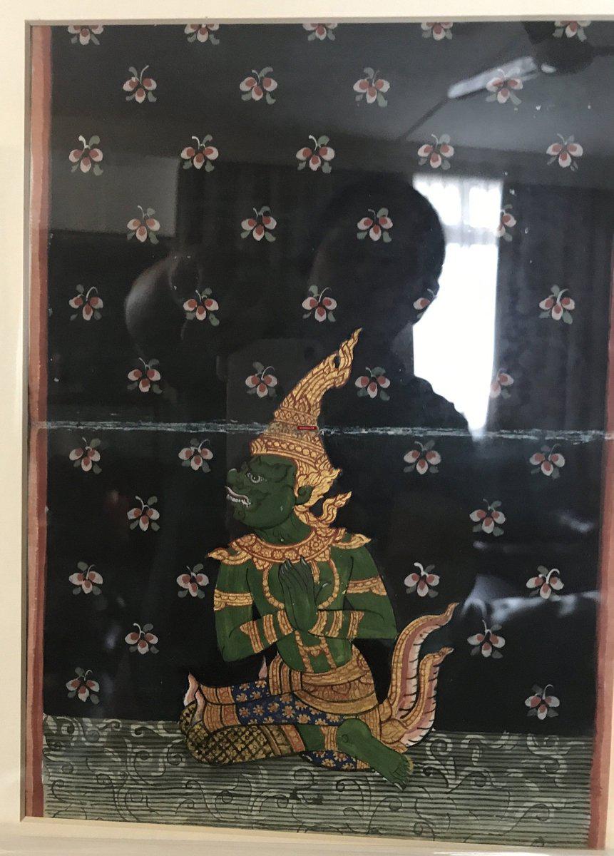 1226-A SOLD Antique Thai Painting from Phra Malai Manuscript-WOVENSOULS-Antique-Vintage-Textiles-Art-Decor