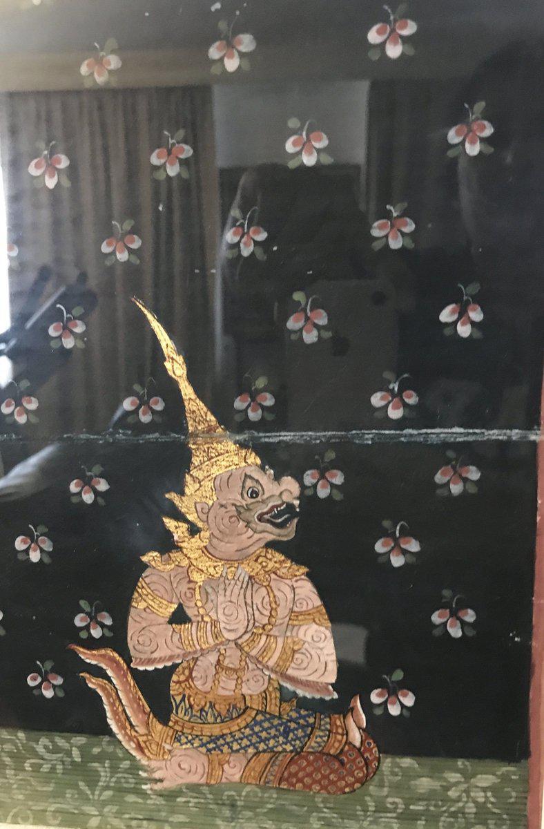 1226-A SOLD Antique Thai Painting from Phra Malai Manuscript-WOVENSOULS-Antique-Vintage-Textiles-Art-Decor