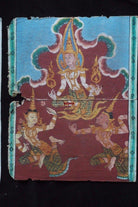 1226-B Antique Thai Painting from Phra Malai Manuscript-WOVENSOULS-Antique-Vintage-Textiles-Art-Decor