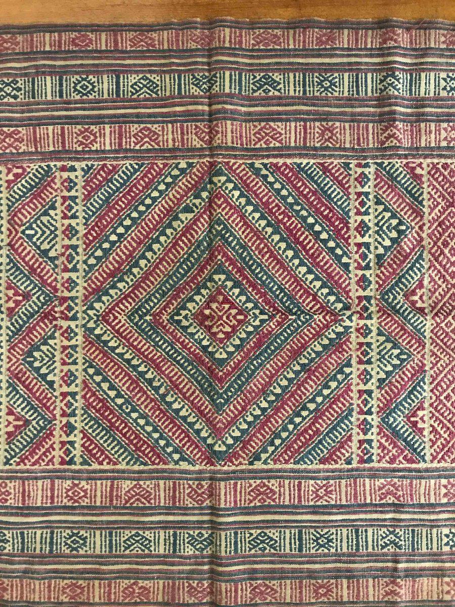 1229 Antique Museum Quality Bhutan Handwoven Shawl-WOVENSOULS-Antique-Vintage-Textiles-Art-Decor