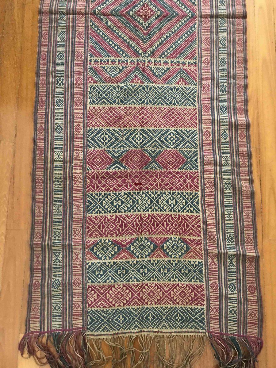 1229 Antique Museum Quality Bhutan Handwoven Shawl-WOVENSOULS-Antique-Vintage-Textiles-Art-Decor