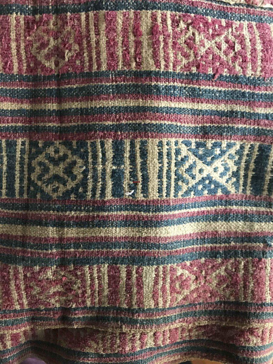 1229 Antique Museum Quality Bhutan Handwoven Shawl-WOVENSOULS-Antique-Vintage-Textiles-Art-Decor