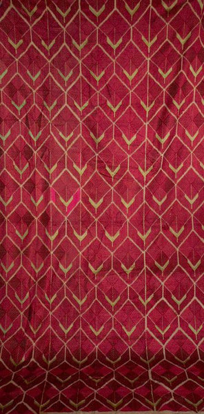 1230 Rare Thirma Bagh Phulkari - Rose motif-WOVENSOULS Antique Textiles & Art Gallery