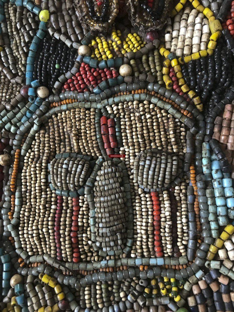 1239 Antique Beaded Yoruba Shango Priest Ceremonial Tunic Masterpiece-WOVENSOULS-Antique-Vintage-Textiles-Art-Decor